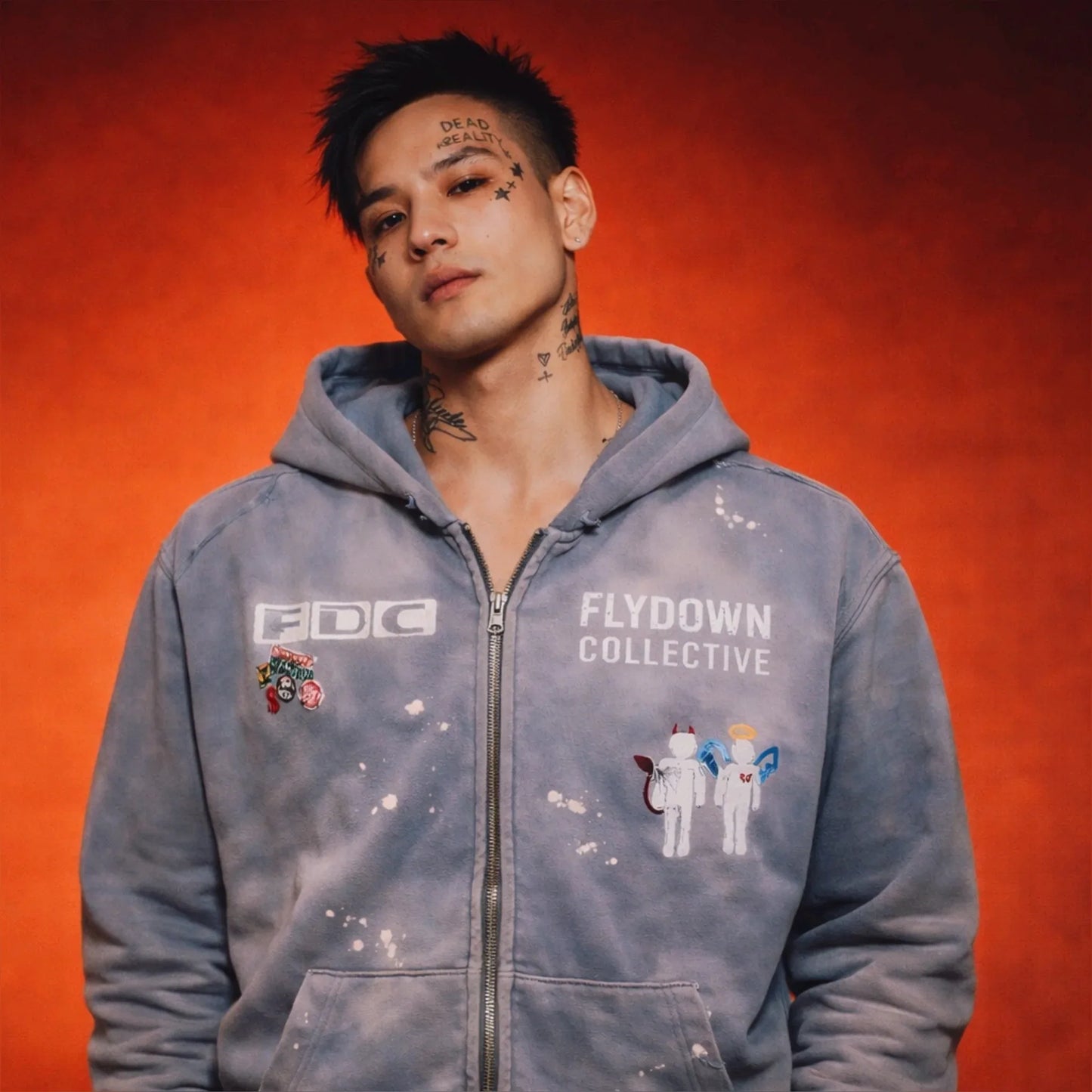 Money on My Mind Oversized Hoodie – Gray Blue