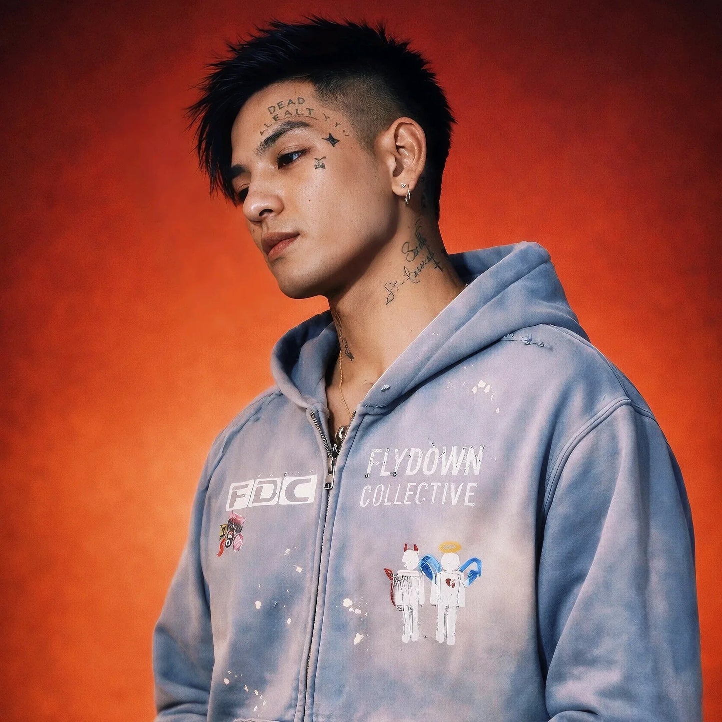 Money on My Mind Oversized Hoodie – Gray Blue