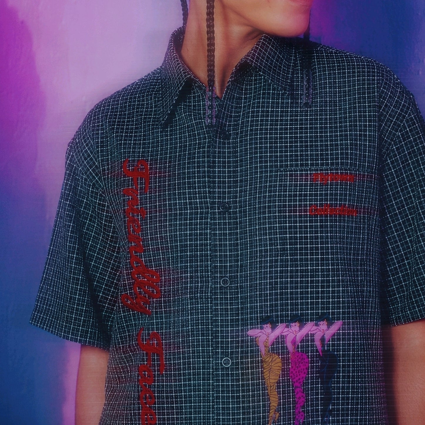DIZZY LIZZYS Unisex Distressed Plaid Boxy Shirt