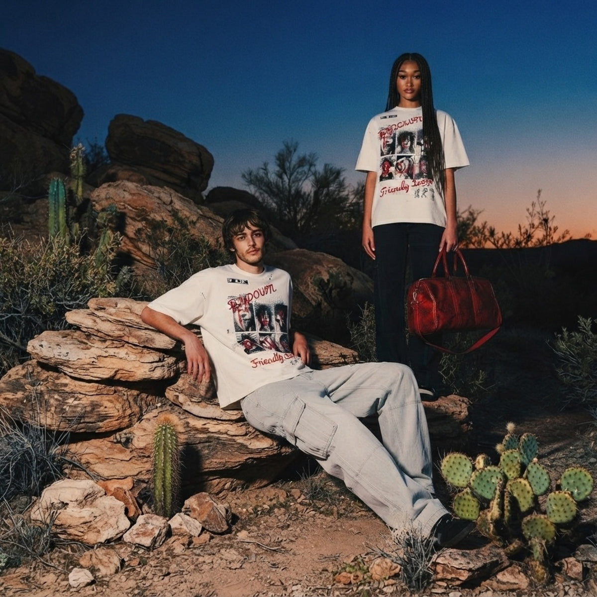MEMBERS ONLY Classic Frayed Boxy Tee