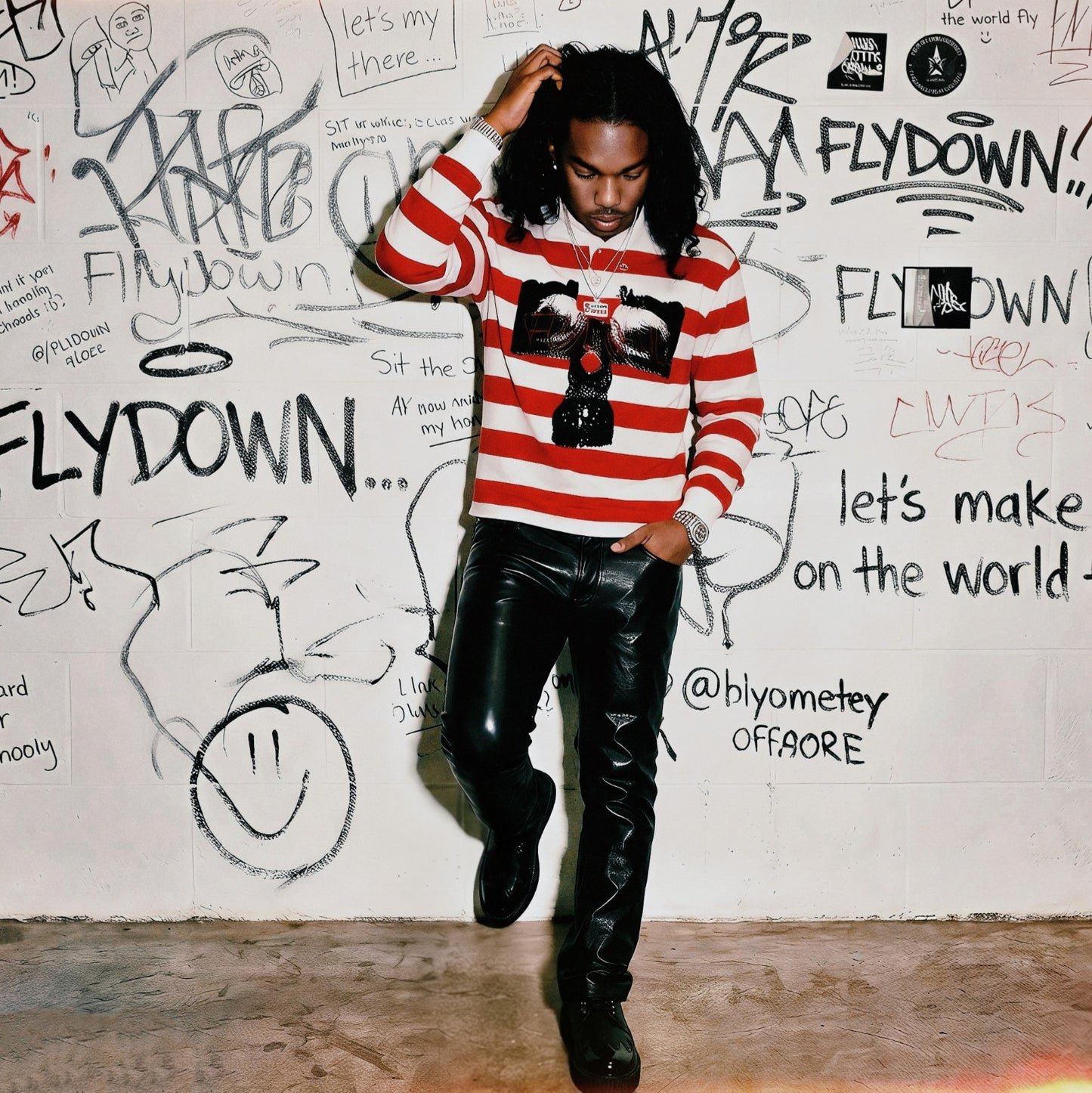 Color-Block Stripe Long-Sleeve Polo Shirt