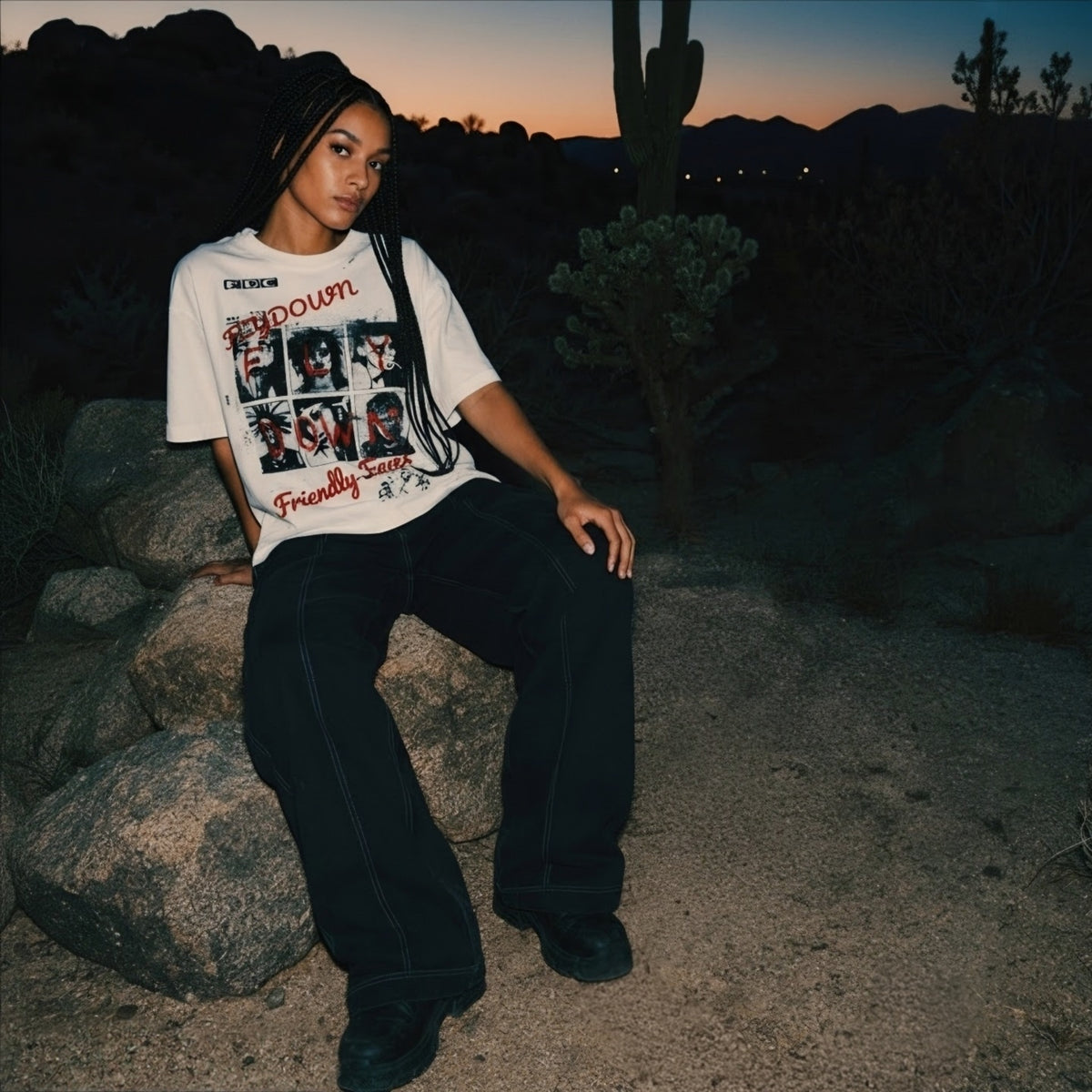 MEMBERS ONLY Classic Frayed Boxy Tee